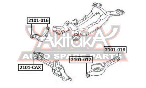 Сайлентблок заднего рычага Asva, арт. 2101-018