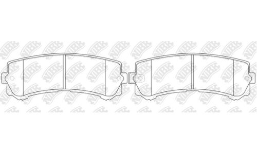 Колодки тормозные дисковые NiBK, комплект на ось (4 шт), арт. PN2803