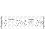 Колодки тормозные дисковые NiBK, комплект на ось (4 шт), арт. PN51011