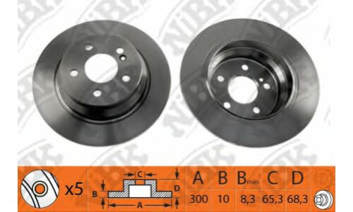 Диск тормозной NiBK, арт. RN1271