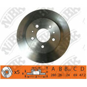 Диск тормозной NiBK, арт. RN1412