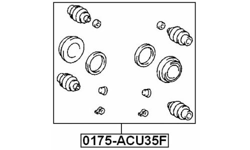 Ремкомплект тормозного суппорта Febest, арт. 0175-ACU35F