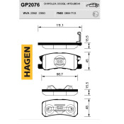Колодки тормозные задние Sangsin, арт. GP2076