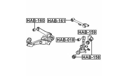 Сайлентблок Febest, арт. HAB-159