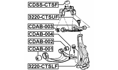 Сайлентблок Febest, арт. CDAB-002