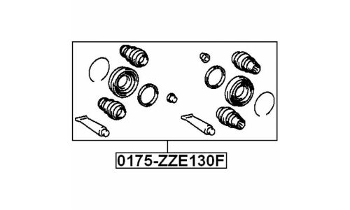 Ремкомплект тормозного суппорта Febest, арт. 0175-ZZE130F