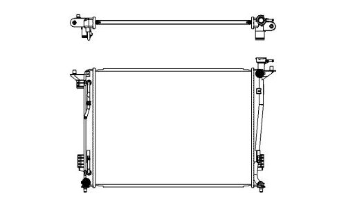 Радиатор охлаждения двигателя Sakura, арт. 32218506