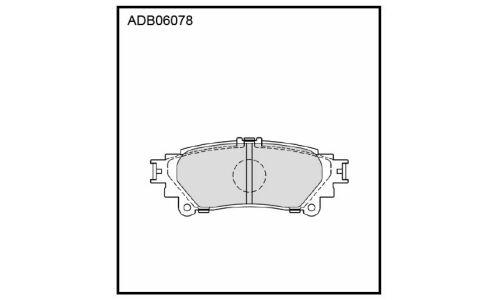 Колодки тормозные дисковые Allied Nippon, задние, комплект на ось (4 шт), арт. ADB06078