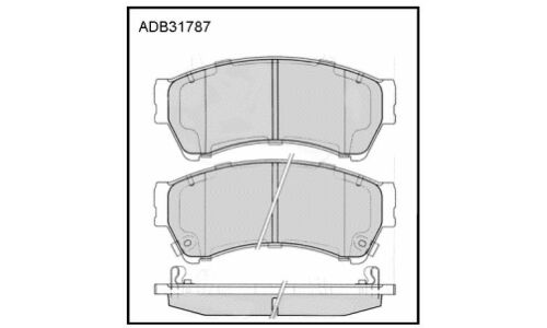 Колодки тормозные дисковые Allied Nippon, передние, комплект на ось (4 шт), арт. ADB31787