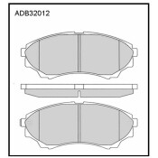 Колодки тормозные дисковые Allied Nippon, передние, комплект на ось (4 шт), арт. ADB32012