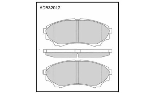Колодки тормозные дисковые Allied Nippon, передние, комплект на ось (4 шт), арт. ADB32012
