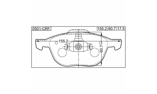 Колодки тормозные дисковые Febest, передние, комплект на ось (4 шт), арт. 0501-CRF