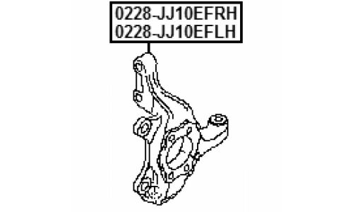 Кулак поворотный Febest, передний, левый, арт. 0228-JJ10EFLH