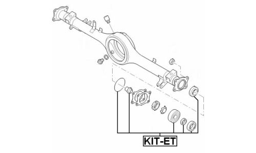 Подшипник полуоси Febest, арт. KIT-ET