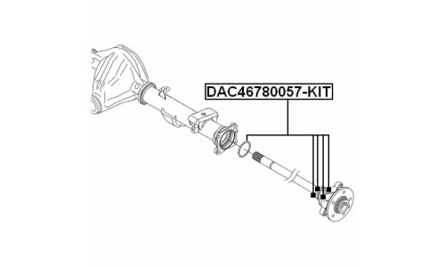 Подшипник ступичный ремкомплект 46x78x57 | зад прав/лев Febest, арт. DAC46780057-KIT