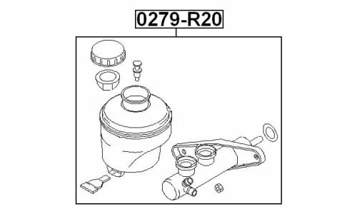 Цилиндр тормозной главный | прав/лев Febest, арт. 0279-R20