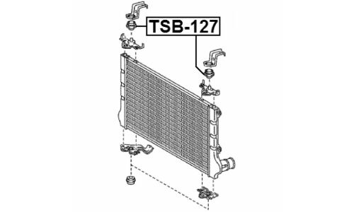 Втулка крепления радиатора Febest, арт. TSB-127