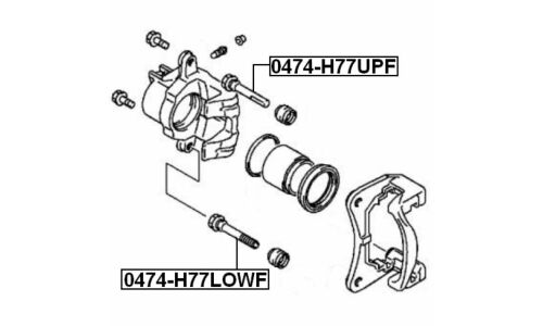 Направляющая тормозного суппорта Febest, передняя, арт. 0474-H77LOWF