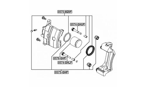 Направляющая тормозного суппорта Febest, передняя, арт. 0574-GHLF