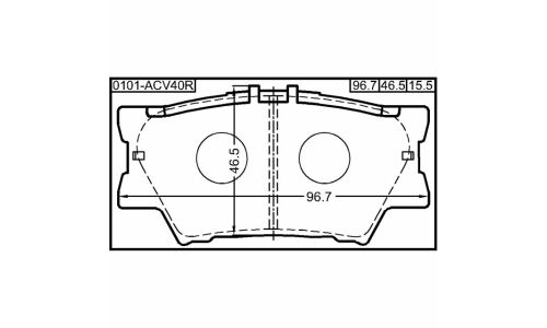 Колодки тормозные дисковые Febest, задние, комплект на ось (4 шт), арт. 0101-ACV40R