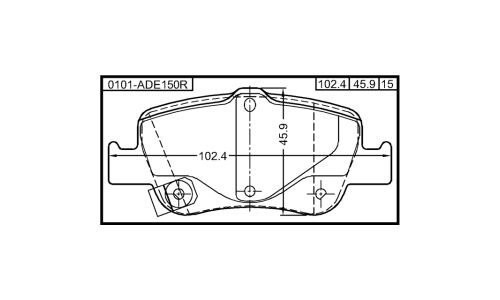 Колодки тормозные дисковые Febest, задние, комплект на ось (4 шт), арт. 0101-ADE150R