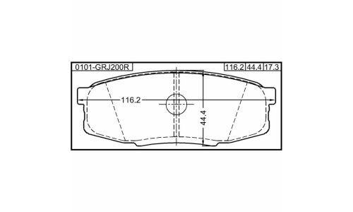Колодки тормозные дисковые Febest, задние, комплект на ось (4 шт), арт. 0101-GRJ200R