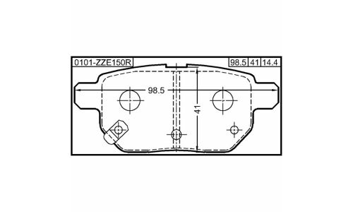 Колодки тормозные дисковые Febest, задние, комплект на ось (4 шт), арт. 0101-ZZE150R