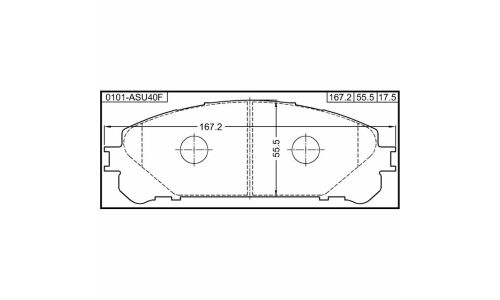 Колодки тормозные дисковые Febest, передние, комплект на ось (4 шт), арт. 0101-ASU40F