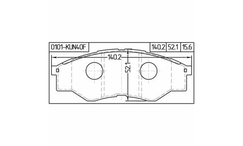 Колодки тормозные дисковые Febest, передние, комплект на ось (4 шт), арт. 0101-KUN40F