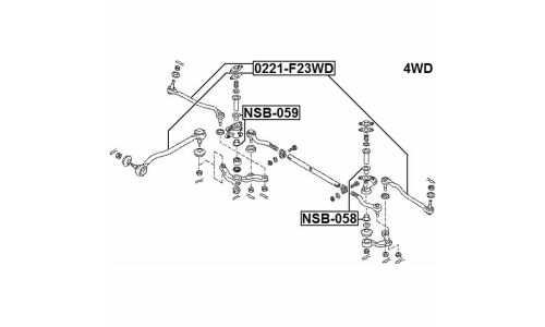 Наконечник рулевой тяги Febest, арт. 0221-F23WD