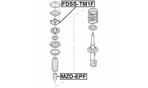 Опора амортизатора Febest передняя, правая/левая, арт. FDSS-TM1F