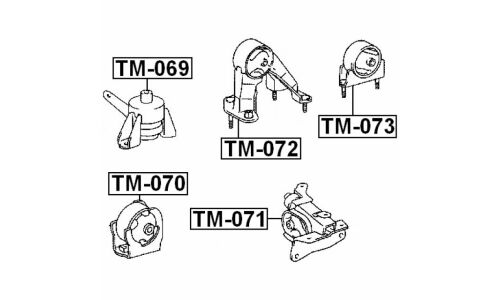 Опора (подушка) двигателя Febest, арт. TM-073