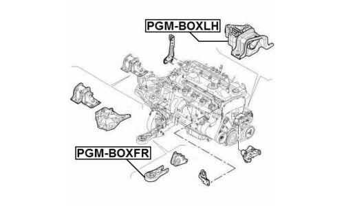 Опора (подушка) двигателя Febest, арт. PGM-BOXFR