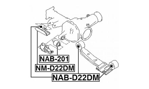 Подушка дифференциала Febest, арт. NM-D22DM
