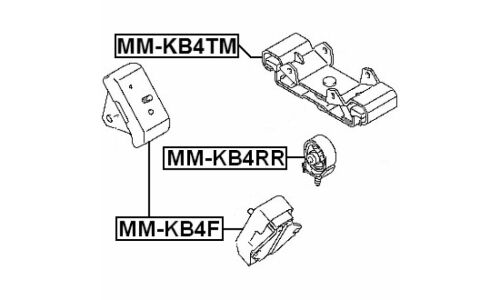 Подушка коробки передач Febest, арт. MM-KB4TM