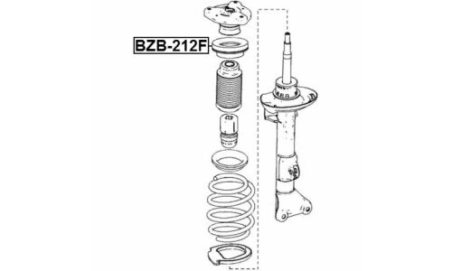 Подшипник амортизационной опоры Febest, передний, правый/левый, арт. BZB-212F
