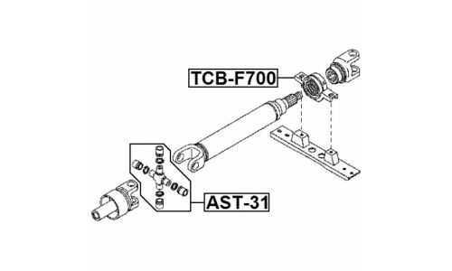 Подшипник карданного вала Febest, арт. TCB-F700
