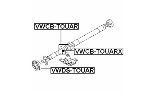Подшипник подвесной карданного вала Febest, арт. VWCB-TOUARX