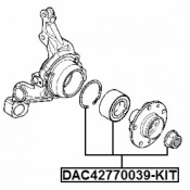 Подшипник ступицы колеса Febest, арт. DAC42770039-KIT