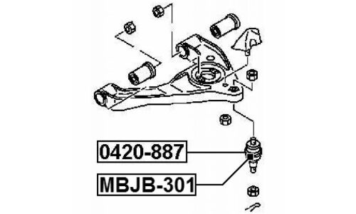 Пыльник шаровой опоры Febest, арт. MBJB-301