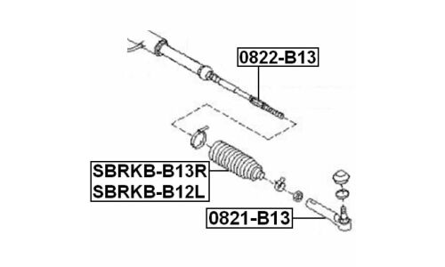 Пыльник рулевой рейки Febest, арт. SBRKB-B12L
