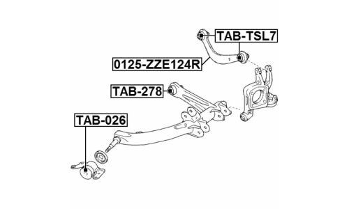 Тяга подвески Febest, арт. 0125-ZZE124R