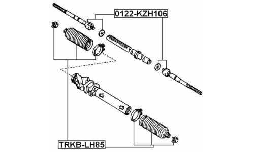 Тяга рулевая Febest, арт. 0122-KZH106