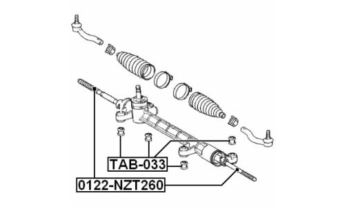 Тяга рулевая Febest, арт. 0122-NZT260