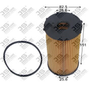 Фильтр масляный элемент JS Asakashi, арт. OE0062