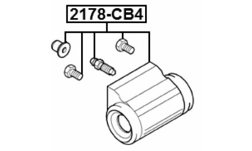Рабочий тормозной цилиндр Febest, задний, арт. 2178-CB4