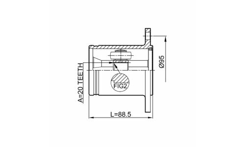 ШРУС Febest, передний, левый, внутренний, арт. 0111-MHU38R