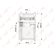 Муфта шкива генератора LYNXauto обгонная, арт. PA-1061