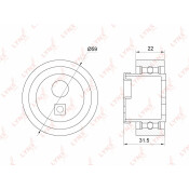 Ролик ремня ГРМ LYNXauto натяжной, арт. PB-1083