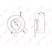 Ролик ремня ГРМ LYNXauto натяжной, арт. PB-1143
